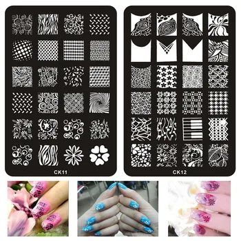 

1pcs Nail Designs Lace Stamping Image Plates Stainless Steel Nail Art Template Polish Painting Manicure Stencil Tools