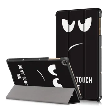 

Tri-fold Tablet Case Shield Ipad Protective Sleeve Leather and Protection Film Skin Glass Solid Black for Mi Pad 4 Plus 10.1