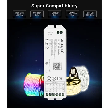 

MiBoxer YL5 5 in 1 LED WIFI Controller For RGB RGBW RGB CCT Single color led strip light Amazon Alexa Voice phone App Remote