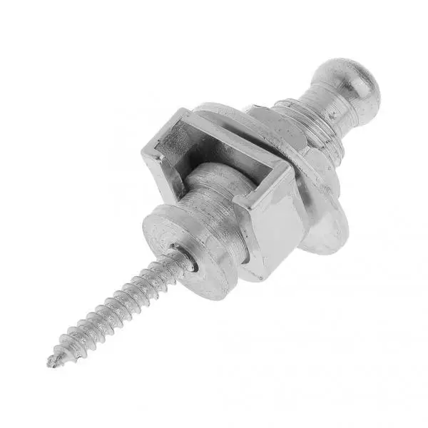Alloy Skidproof Belt Button Strap Lock Silver for Electric Guitar & Bass