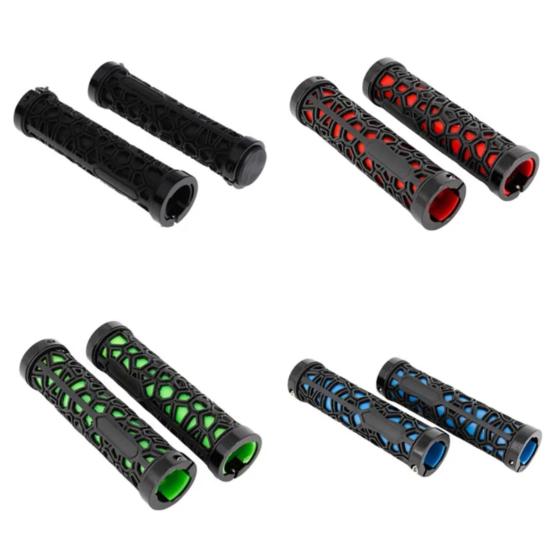 

Cycling Bike Handlebar Grip Anti-slip Rubber Double Lock-on Lightweight Grips For MTB Mountain Folding Bike