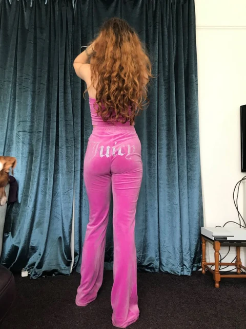 YICIYA Juicy Apple Velour Tracksuit woman Winter Velvet tracksuit Two Piece Set with Diamante Rhinestone Jogging Suits for Women ROSE RED