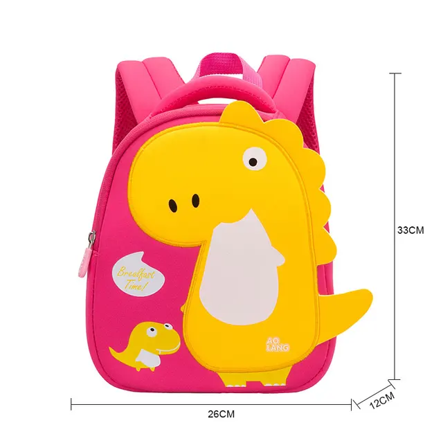 GREATOP New Children School Bags 3D Dinosaur Cartoon Kids Bag Cute Toddler School Boys Backpack Kindergarten Mochila Infantil A-Rose-L