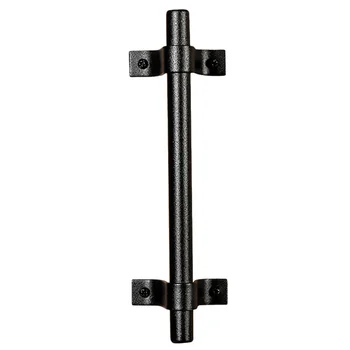 

American Style Door Knob Iron Pull Bar Cabinet Door Handle Drawer Hand Grip Black