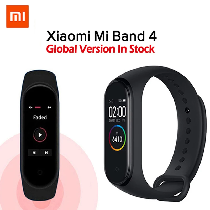 В наличии оригинальный Xiaomi Mi Band 4 музыкальный смарт браслет фитнес с пульсом 135