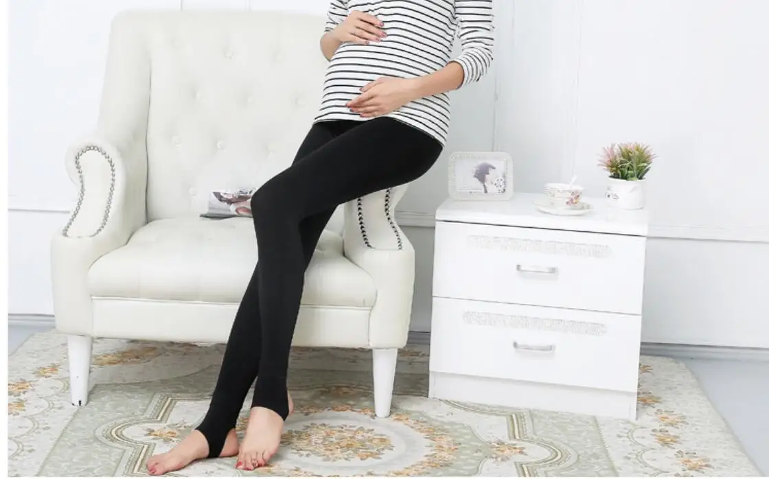 New Autumn winter pregnant women bead velvet Outwear Leggings maternity warm thin thicken pants stepping women solid clothing
