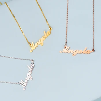 

Customized Name Necklace Personalized Jewelry Gifts Stainless Steel Nameplate Necklaces English Style Personalized Jewelry