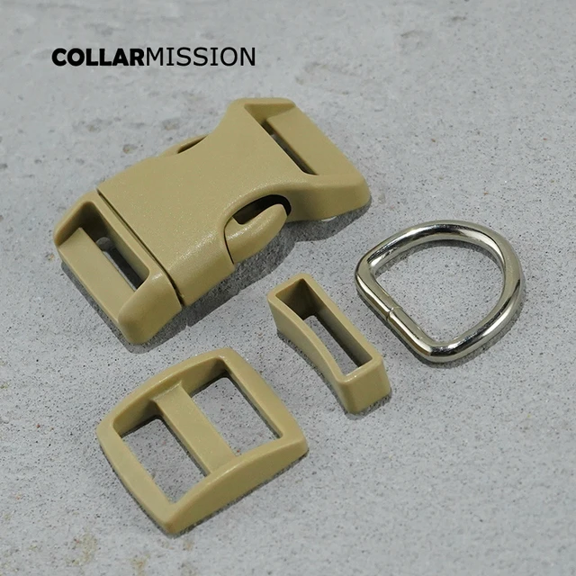 Colorful(plastic buckle+Tri-Glid+square keeper+D ring) DIY dog collar light  brown 25mm webbing sewing accessory premium quality - AliExpress