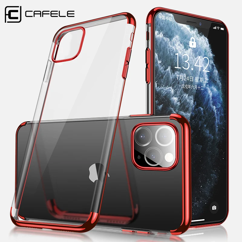

Cafele Plating for iPhone 11 pro Case TPU Soft Transparent Crystal Clear Back Cover for iPhone 11 pro max Case Ultra Thin