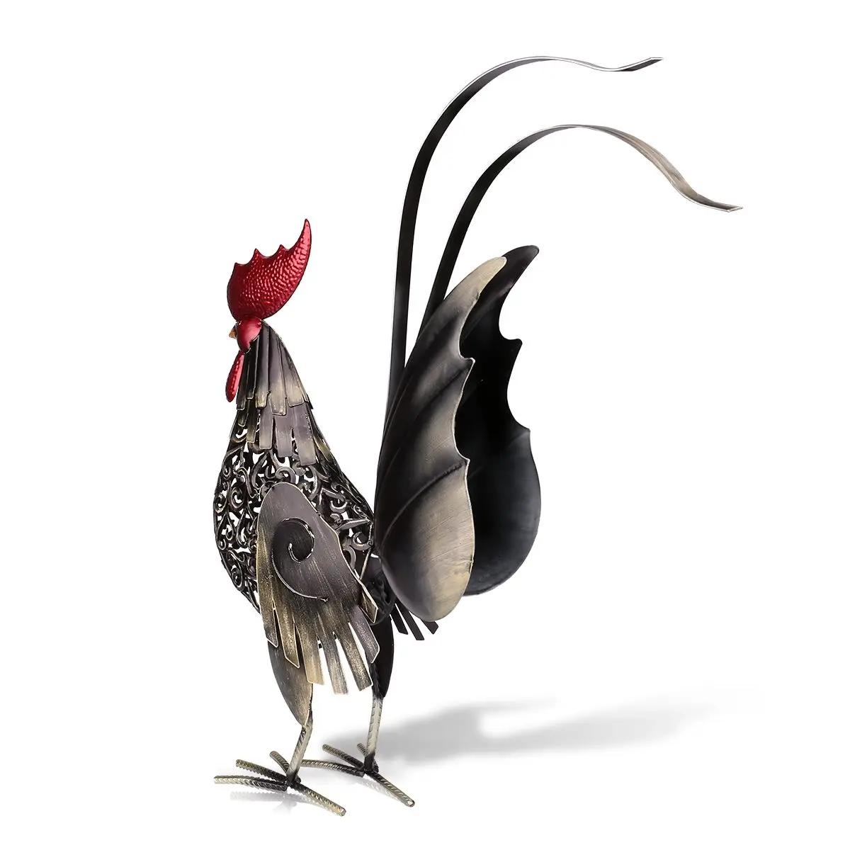 

Black iron rooster Metal sculptrue Iron sculpture Abstract sculpture Crafting Home furnishing articles Art Decoration