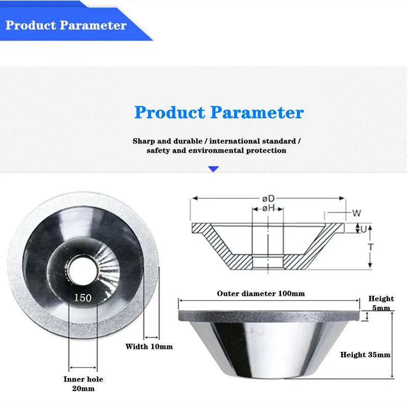 1PCS 100-600 Mesh Diamond Wheel Cup CBN Grinding Milling Cutter DIsc For Milling Cutter Tungsten Carbide Sharpener Accessory abrasive wheel grinding wheel
