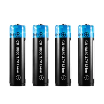 

4PCS High Capacity 3.7V 18650 3000mah Rechargeable Lithium-ion Batteries for LED Flashlight Headlamps Search Lamp