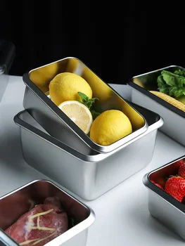 

316 Stainless Steel Lunch Box Food Storage Container Bento Box With Airtight Lids for Refrigerator or Cold Use