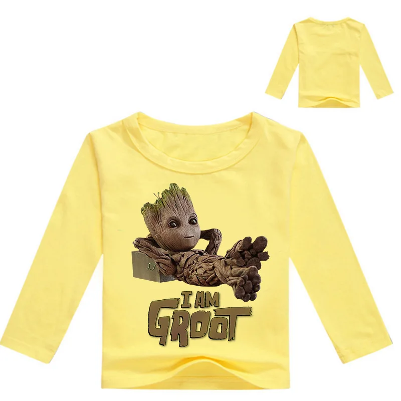 Г., одежда футболки с принтом «I'm Groot», летние футболки одежда для детей футболки с длинными рукавами, топ, костюм футболки для мальчиков и девочек топы для девочек - Цвет: H