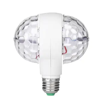 

LED 6W Rotating Bulb Light with Dual Head Magic Stage Light Disco Lamp E27 SL