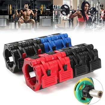 

New 1 Pair 50mm Spinlock Barbells Collar Lock Dumbell Clips Weight lifting Bar Clamp Gym Dumbbell Fitness Barbell Attachment