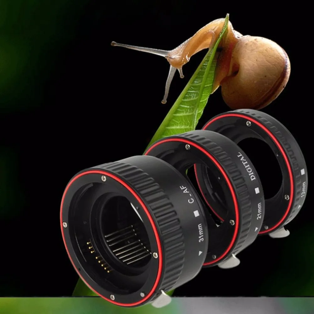 3 шт портативный Автофокус Макро Удлинитель Набор Экстремальный Крупным Планом Дизайн для объектива Canon EF/EF-S