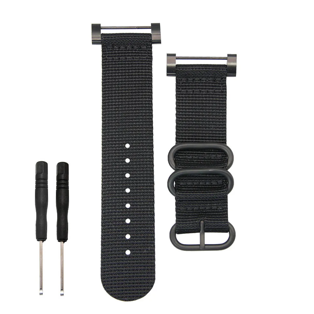 Black Для Suunto Core watch band тканый нейлоновый ремешок для часов с 1 набором инструментов Замена для Suunto Core Смарт-часы браслет - Цвет: Black