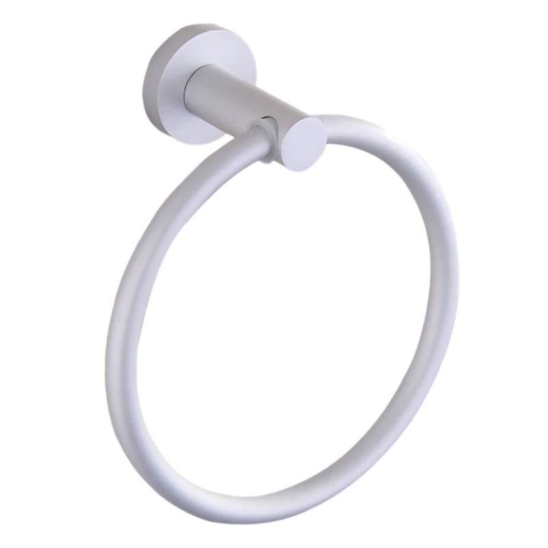 

Space Aluminum Towel Ring Wall-Mounted Bathroom Towel Rack Circular Towel Rack