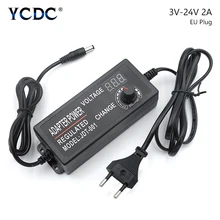 

Power Adapter Adjustable Supply AC 100-220V to DC 3V-12V 3V-24V 2A 5A Plug LED Driver Display Adaptor For CCTV Camera Router DVD