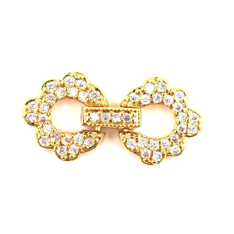 

Copper Connection Gold Plated Clasps Accessories DIY Jewelry Making Findings For Handmade Woman Pearl Necklace Bracelet Gifts