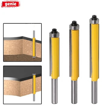 

1pc 2 inch Flush Trim Router Bit 8mm Shank Wood Template Pattern Bit Tungsten Carbide Milling Cutter with Bearing For Wood