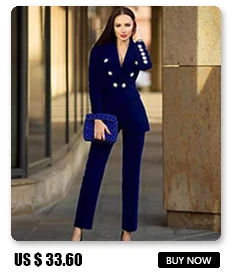 2020 Autumn Winter Fashion Sexy New WomenS Set Double-Breasted Jacket & Pants 2 Two-Piece Office Celebrity Party Pants Set Suit
