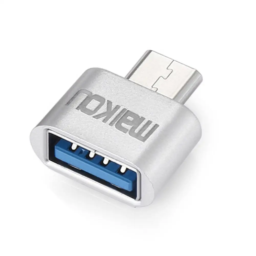 Silver Мини металлический USB 3,0 к тип-c OTG адаптер смартфон планшет OTG USB к тип-c OTG Женский кабель конвертер для смартфонов ПК - Цвет: Silver