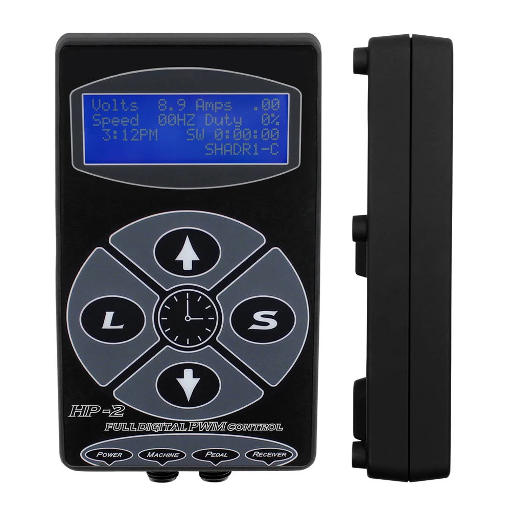 Fonte de Alimentação Preta para Máquina Thunderlord Tatuagem Digital Power Display Lcd Fonte Elétrica Kits Hp-2 9 Hp-2 digital lcd tatuagem fonte de alimentação