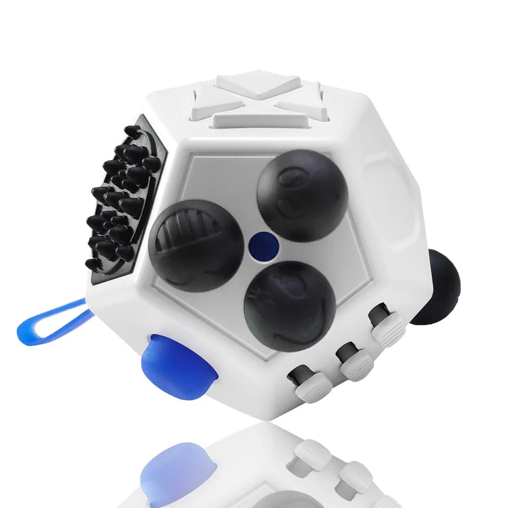 

12 Sided Anti Stress Cube Fidget Toy Fidget Cube Toy Stress and Anxiety Relief Depression Anti Cube for Children and Adults