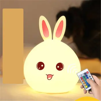 

Cute Shape Patted Silicone Night Light Lovely LED Lamp Christmas Gift for Baby Kids Room Multicolor Touch Nightlight Sale