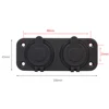 ABS Car Auto Motorcycle 12V Cigarette Lighter Waterproof Panel 2 Female Socket Power Outlet Plug ► Photo 2/6
