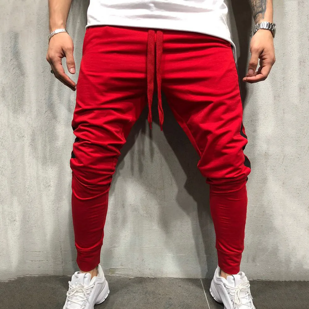 Hawcoar Fashion Active Men's Broken Hole Casual Solid Loose Sweatpants Trousers Sport Pant Wholesale Free Ship штаны Z4
