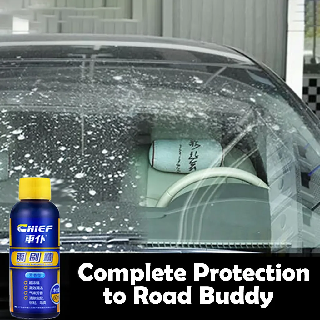 Glass Cleaner 60ml 2-in-1 Glass Washer Car Wax Windshield Washer Fluid Wiper Spray Cleaner Household Cleaning Chemicals