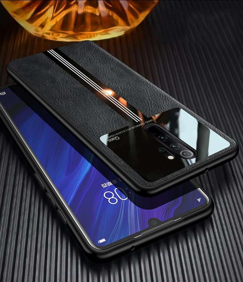 Для xiaomi redmi note 8 Pro Чехол мягкий Роскошный кожаный чехол с текстурой оргстекла