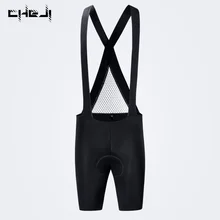 CHEJI мужской комбинезон для велоспорта MTB дорожный велосипед гелевая подкладка дышащий Быстросохнущий высокоэластичный черный велосипед длинные брюки