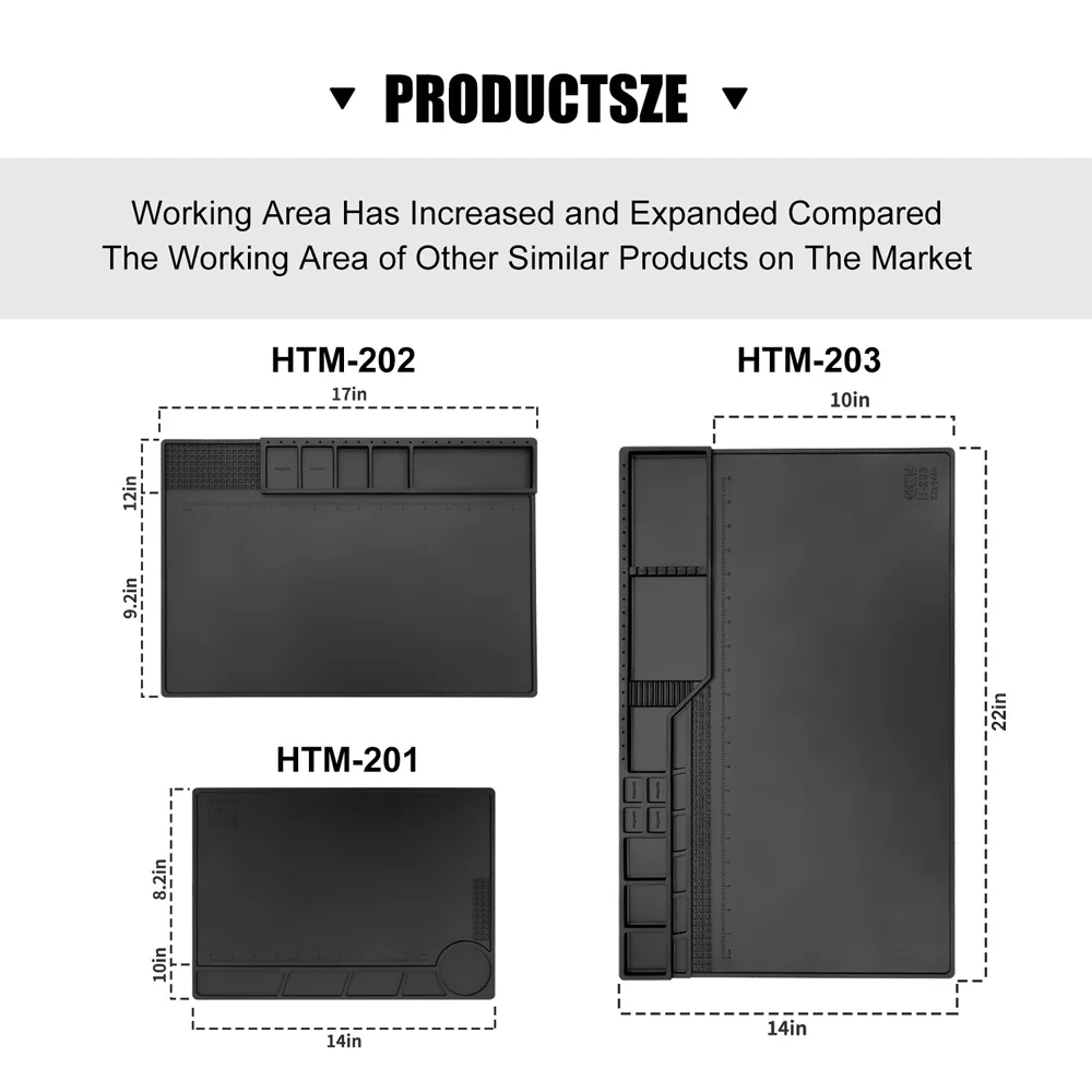 Heat Insulation Pad ESD Soldering Working Mat Magnetic Silicon Mat Repair Heat-resistant Platform for BGA Soldering Station