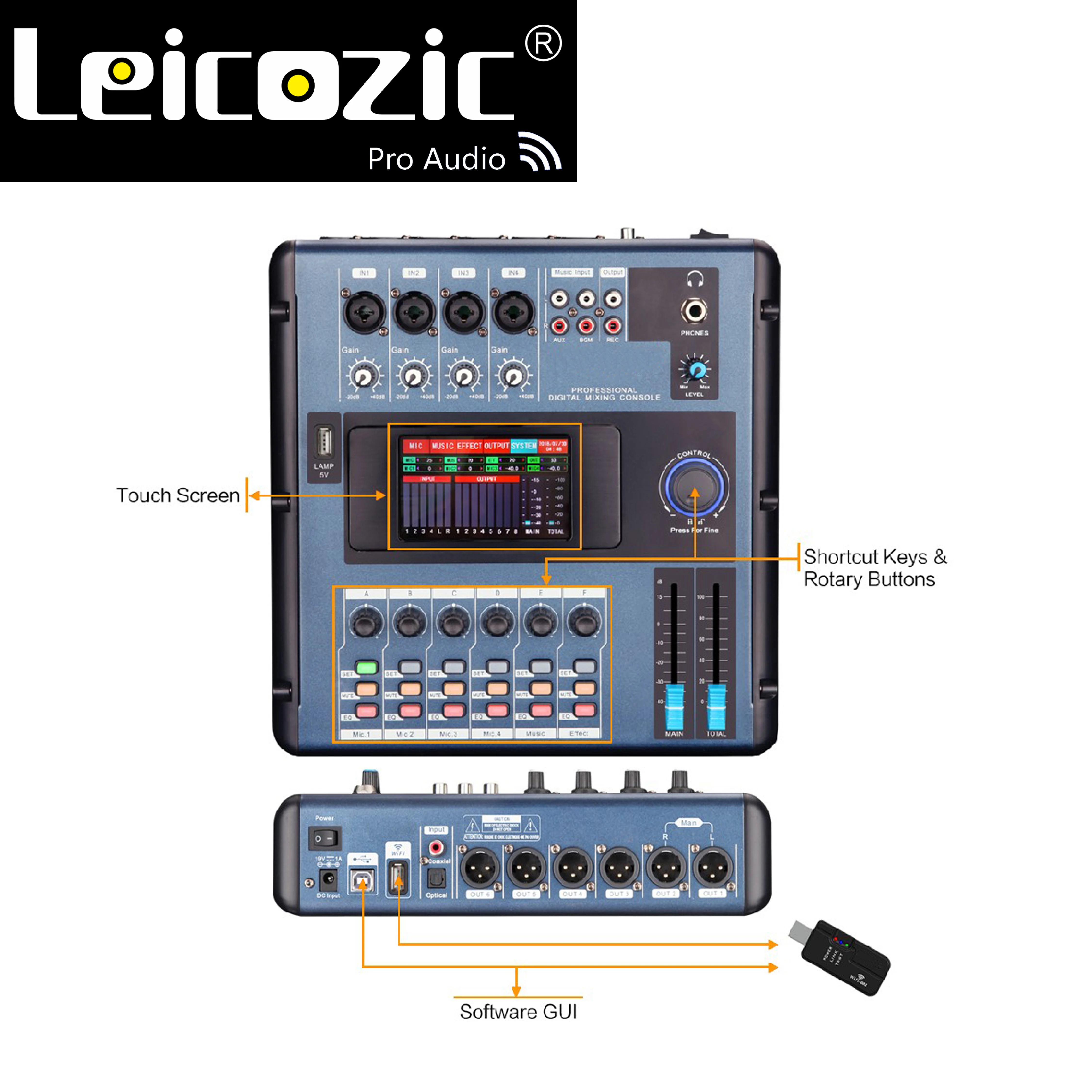 Leicozic MD200 Mini Digital mixer linking to PC by