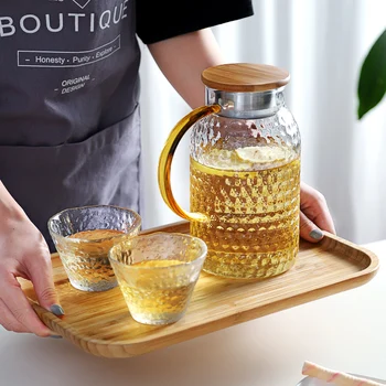 

Oneisall water pitcher Glass Water Pot1500Ml Heat Resistant Water Jug Square Kettle Boiling For Tea Home dispensador de chaleira