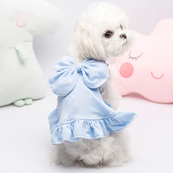 

Cute Bowtie Dog Dress Sling Puppy Pet Skirt Clothing For Dogs Princess Pet Dog Clothes For Small Dogs Wedding Costume Ropa Perro