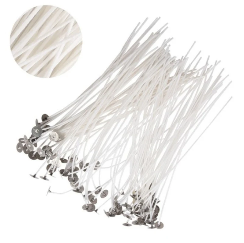 100pc Candle Wicks Smokeless Soy Wax Pure Cotton Core DIY Candle Making Household Woven Kerosene Lamp Candle Core Party Supplies