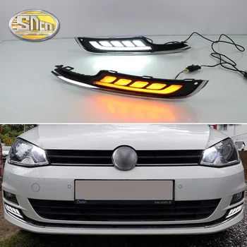 

For Volkswagen VW Golf 7 MK7 2013 - 2016,Turn Yellow Signal Style Relay Waterproof 12V Car LED DRL Daytime Running Light SNCN