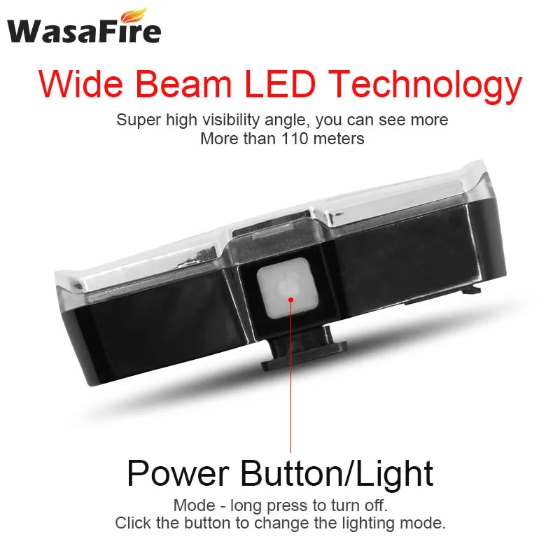WasaFire USB Перезаряжаемые задняя подсветка на велосипед светильник 5 режимов Светодиодный задние фонари велосипеда езда на велосипеде хвост светильник ночной езды безопасности Предупреждение лампы
