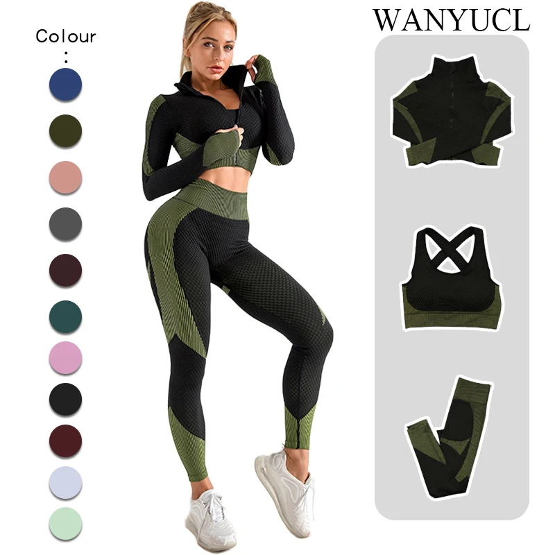 Gym Clothing Suit Yoga-Set Running-Clothes Leggings Women Sport Fitness Female S-XL