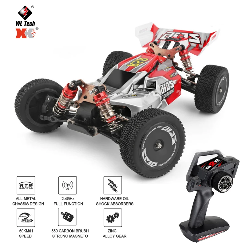 Wltoys XKS 144001 RC Car 60km/H High Speed 1/14 2.4GHz RC 4WD Racing  Off-Road Drift Car RTR 