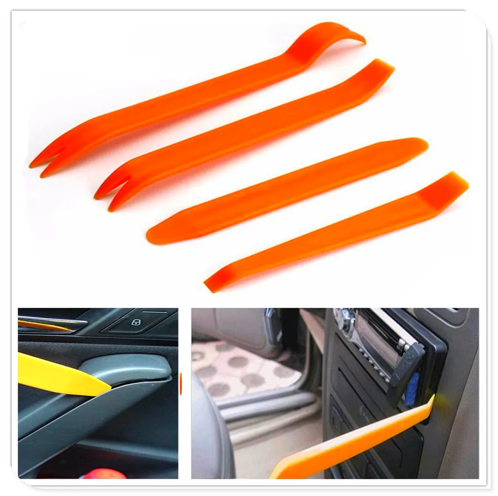 4pcs Auto Car Radio Door Clip Trim Dash Audio Removal Pry Tool Panel for Audi A4 Avant Cabriolet A6L A8L TT TTS Any Cars | Автомобили и