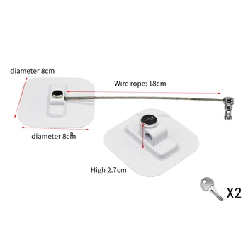

Stainless Steel Window Home Kitchen Cabinets Drawer Child Protection Refrigerator Limit Door With Keys Kids Security Safety Lock