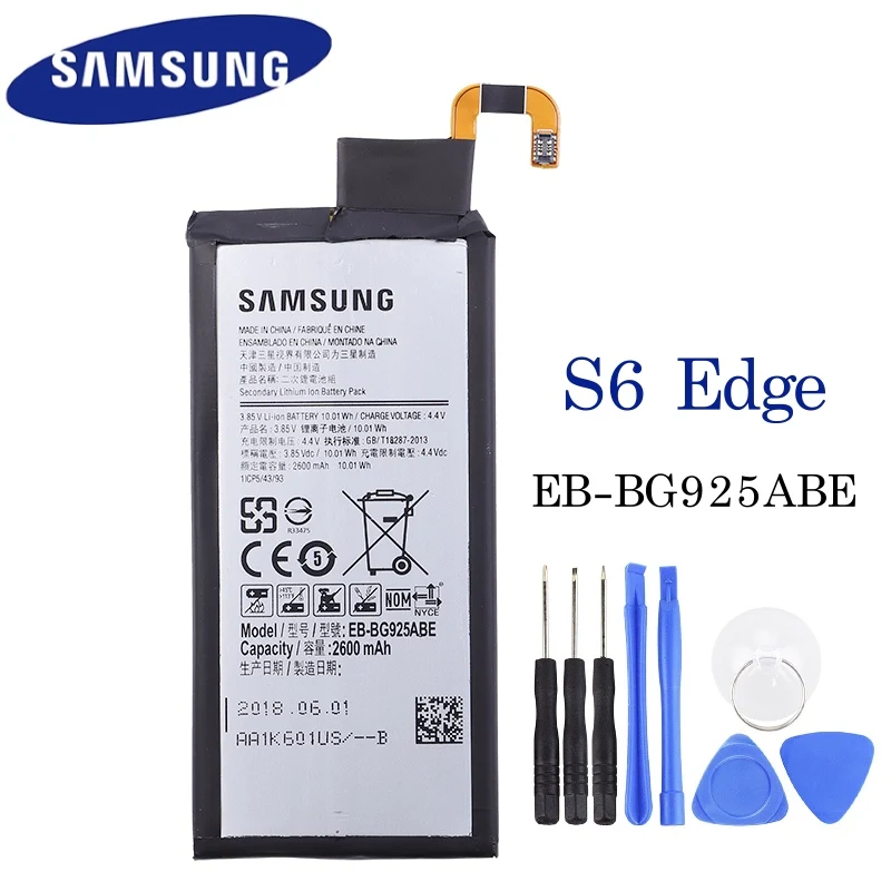 Оригинальный аккумулятор для Samsung Galaxy S6 edge G925 G925F G925I G925A G925T G925V G925P G925S G9250 2600