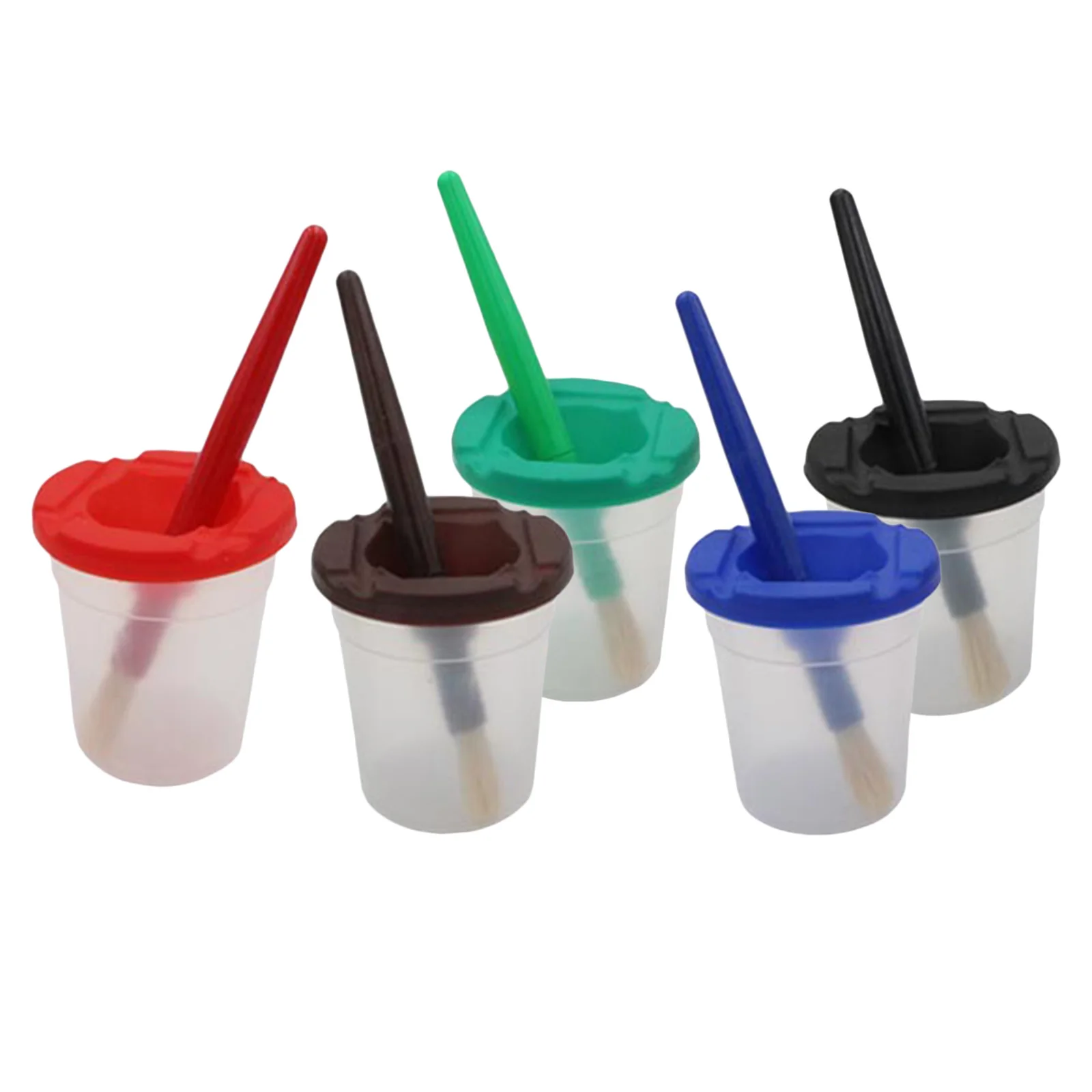 Spill proof paint cups with lids