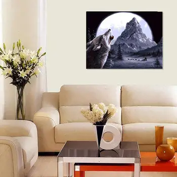 

40*50cm Diy Frameless Digital Painting Wolf By Numbers Art Kids Picture Numbers By Gift Wall Home Decoration Painting Kit M S5D4
